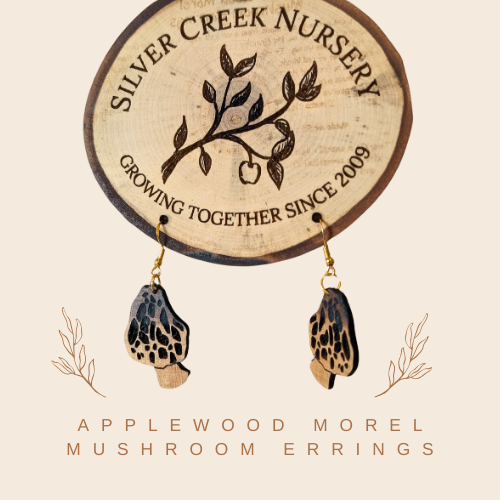 Applewood & Morel Mushroom Earrings
