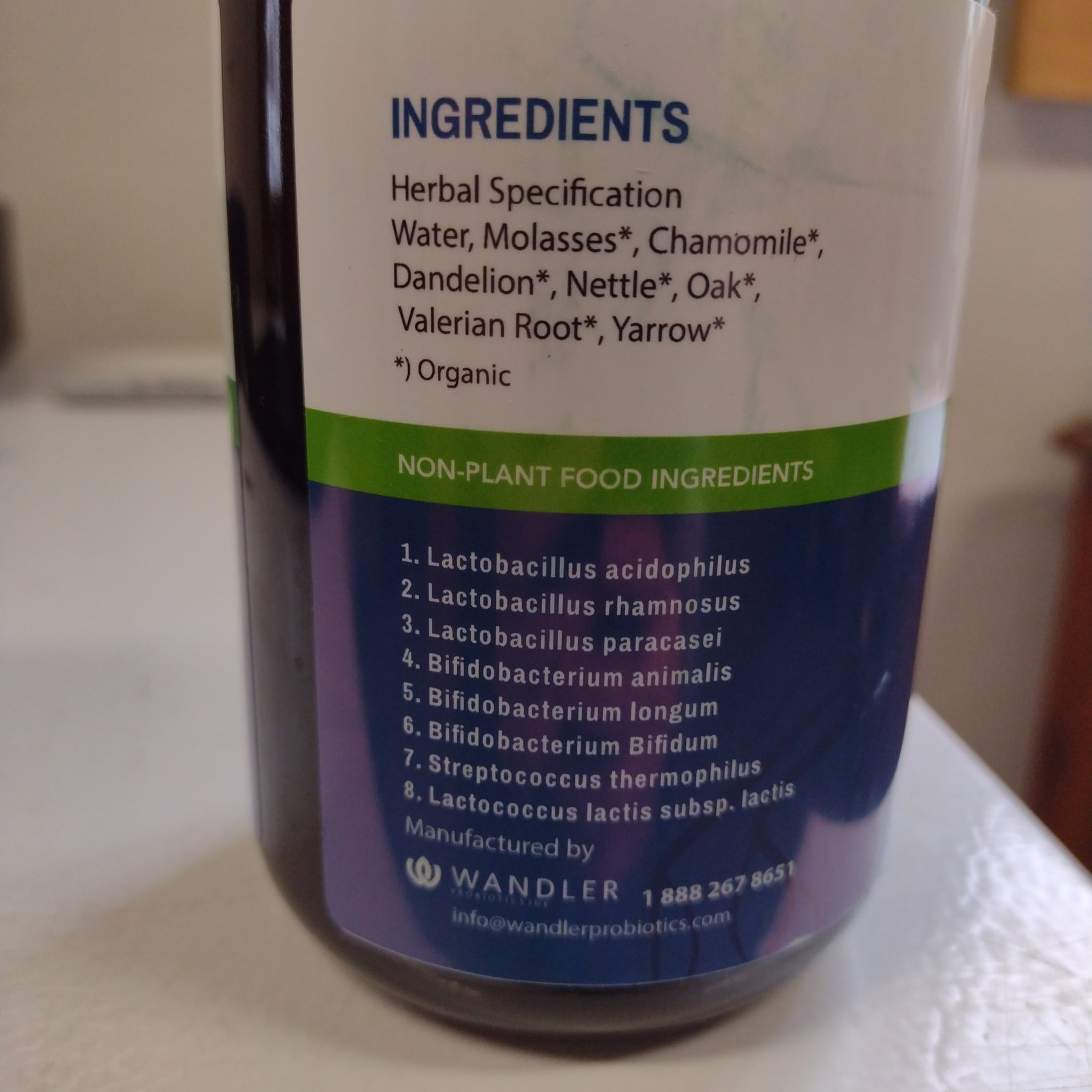 Terra Biosa closeup listing the ingredients