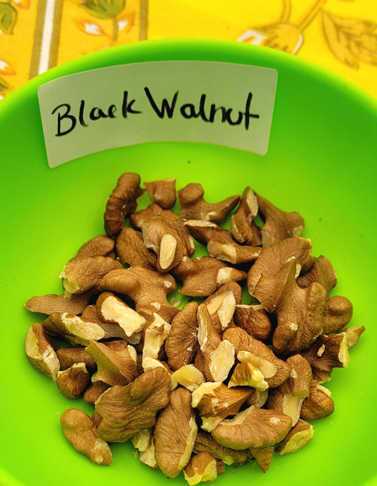 black walnuts in a bowl, grown in canada