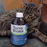 Terra Biosa with Banshee the cat behind it