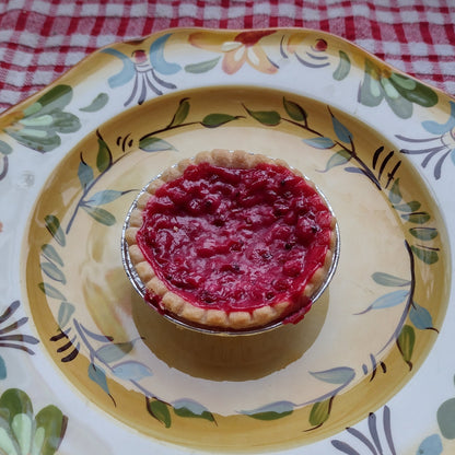 Becker Red currant tart on a plate.