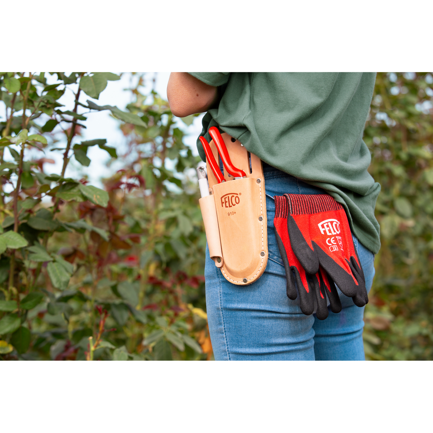 FELCO 910+ Holster -Leather w. Belt Loop & Clip