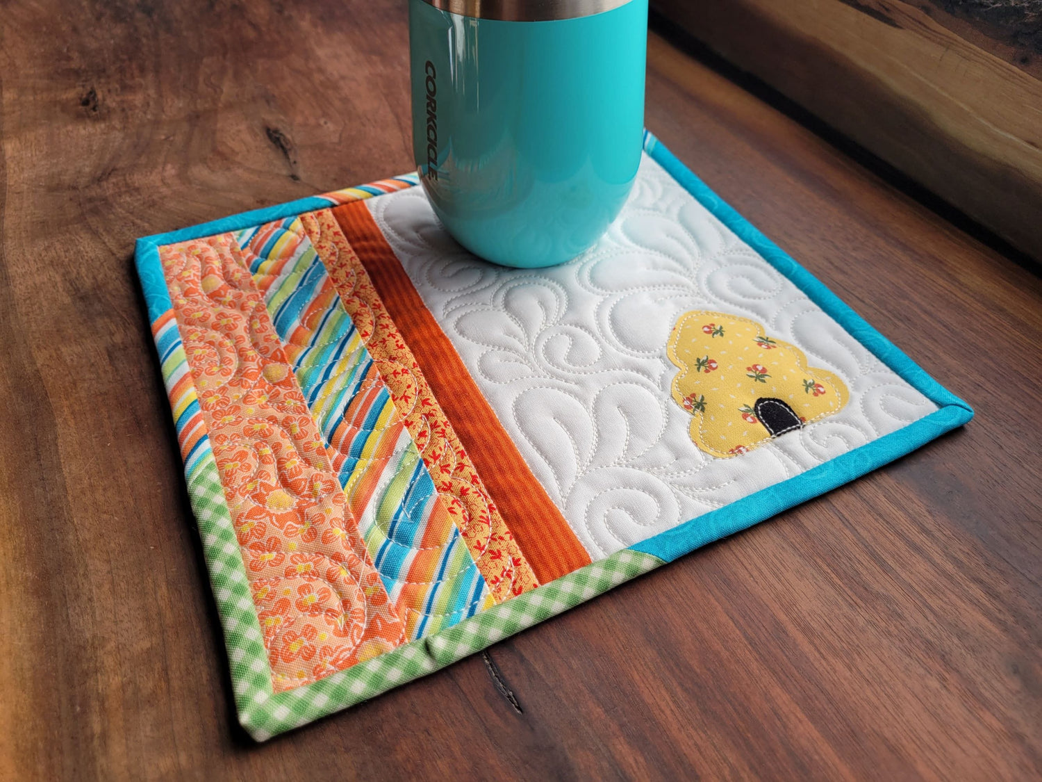 Quilted Coaster | Bee Skep