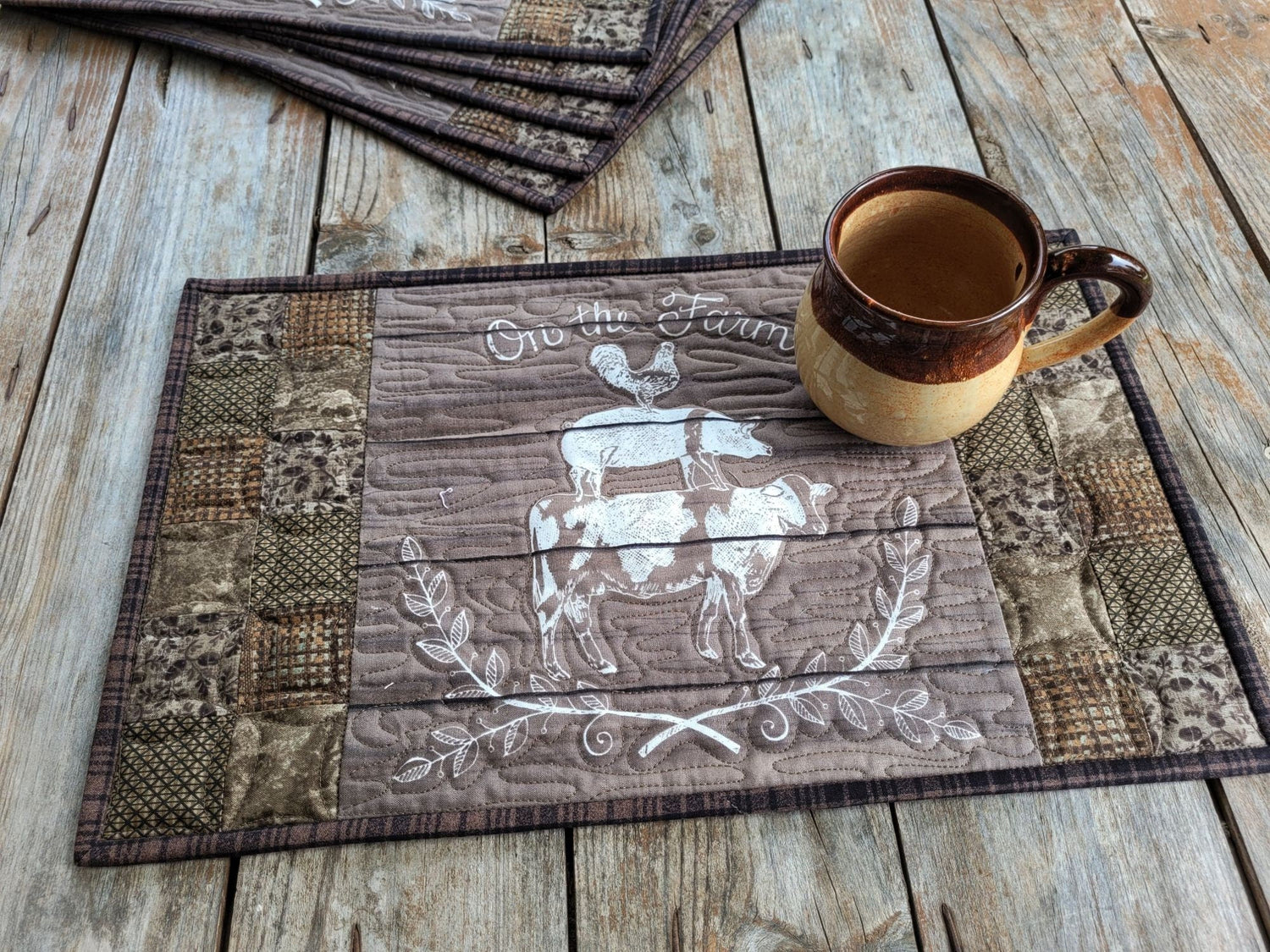 Rustic Farm Quilted Placemats