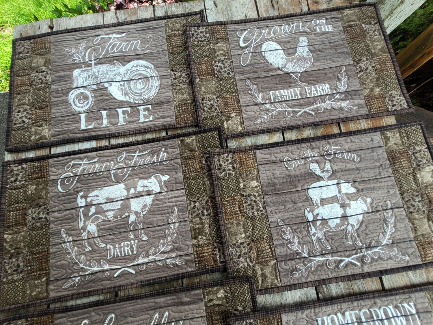 Rustic Farm Quilted Placemats